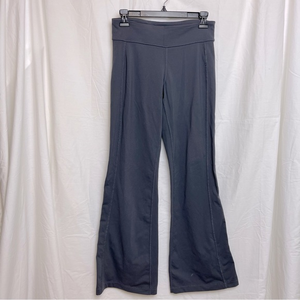 Athleta Grey Yoga Classic Pant Flare Bottom Stretch Activewear Nylon Spandex Sm.